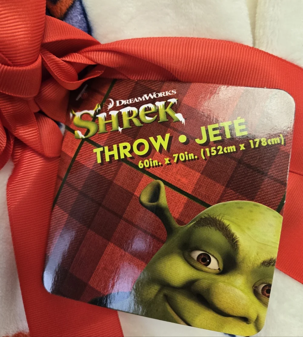Shrek Christmas Gingerbread Not My Gumdrop Buttons Fleece Throw Blanket